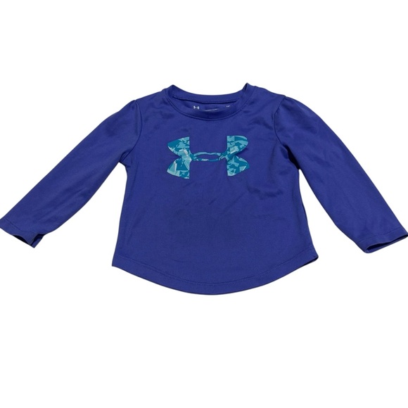 Under Armour Blue Long Sleeve Athletic T-Shirt - Picture 1 of 5